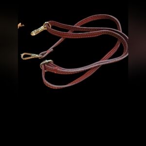 Leather Crossbody Strap - Brown Adjustable Replacement